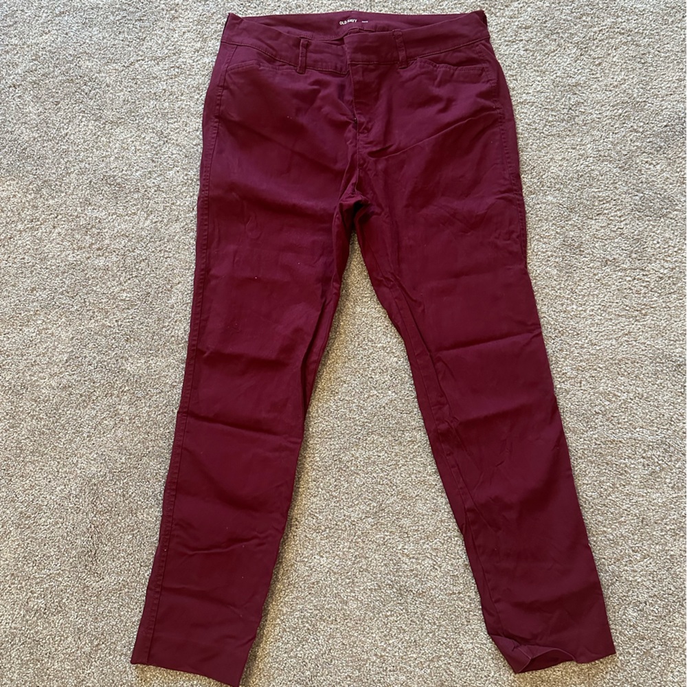 Maroon old navy pixie pants